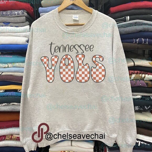 Tennessee Vols Checkered TN Sports Tennessee Volunteers Football Lover Shirt Tee - Picture 1 of 2